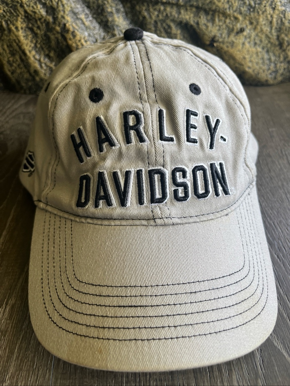 Harley-Davidson Khaki Cap with Black Embroidery